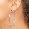 Black Bow Jewelry 2.5mm Sterling Silver, X-Large Round Hoop Earrings, 70mm (2 3/4 In) - 3 of 4