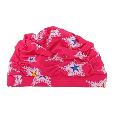 Unique Bargains Elasticity Large Stars Pattern Swim Cap 5.91"x9.25" 1 Pc