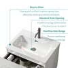 Vynxaria 24.01"L x 18.3"W Single-Hole Ceramic Bathroom Sink Vanity Top Basin Gloss White - 3 of 4