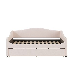 Cozy Teddy Fleece Daybed with Built-in Light & Trundle - Ultimate Comfort - 1 of 4