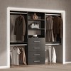Modular Closet Organizer, Wooden Closet Storage for Walk-In and Bedroom,Wall-Mounted Wardrobe - 4 of 4