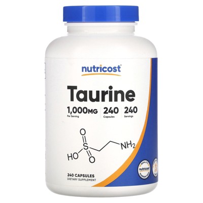 Nutricost Taurine, 1,000 mg, 240 Capsules