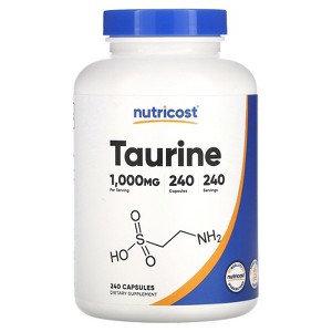 Nutricost Taurine, 1,000 mg, 240 Capsules - 1 of 2