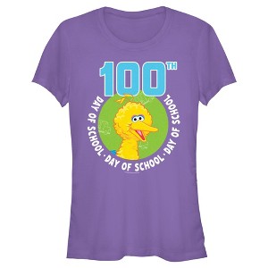 Junior's Sesame Street Big Bird 100th Day of School T-Shirt - 1 of 4
