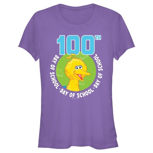 Junior's Sesame Street Big Bird 100th Day of School T-Shirt - image 1 of 4