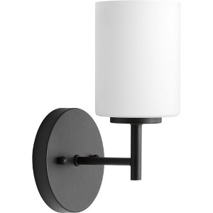 Progress Lighting Replay 1-Light Bath & Vanity, Brushed Nickel, Porcelain, Up/Down Mounting, Shade Included - 1 of 4