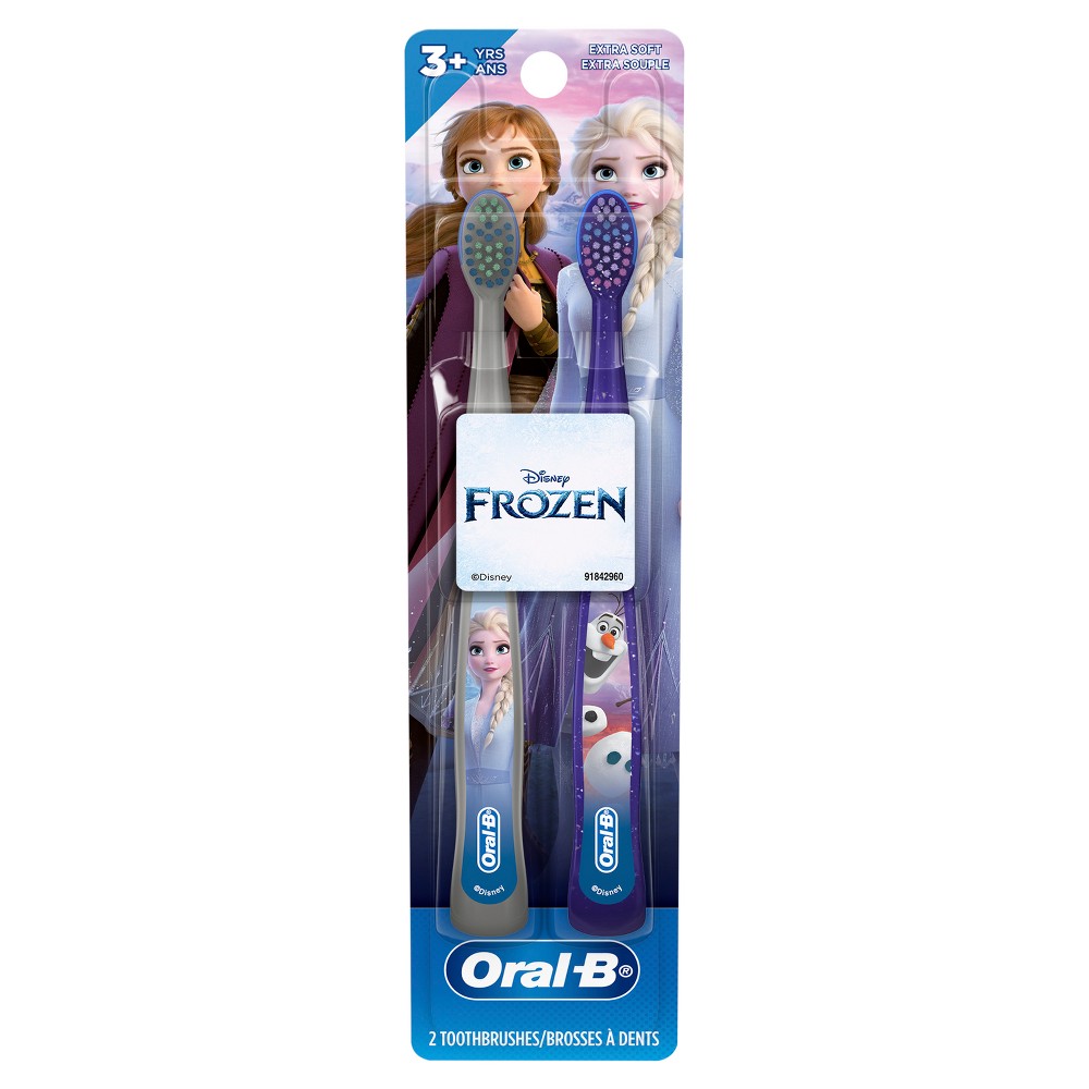 Oral-B Kid's Toothbrush featuring Disney's Frozen II, Soft Bristles, for Children and Toddlers 3+ - 2 ct