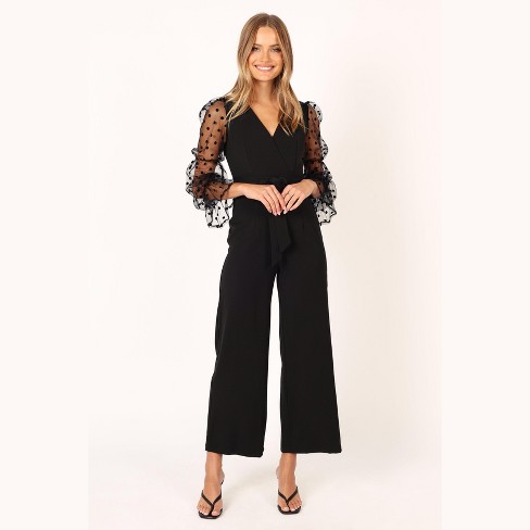 Petal And Pup Tamika Mesh Sleeve Jumpsuit - Black 4 : Target