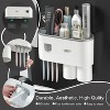 LunaLulinlk Toothbrush Holder for Bathroom, Toothpaste Holder and Dispenser,Wall Mounted Toothbrush Cup Holder with White - 2 of 4