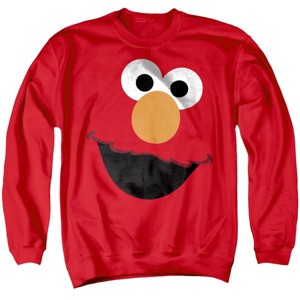 Sesame Street Elmo Face Adult Crewneck Sweatshirt - 1 of 4