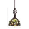 Toltec Lighting Elegante 1 - Light Pendant in  Dark Granite with 7" Ivory Cypress Art Glass Shade - 2 of 2