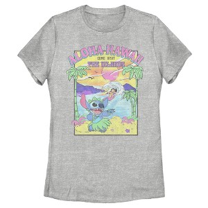 Women's Lilo & Stitch Aloha Hawaii Come Visit the Islands T-Shirt - 1 of 4