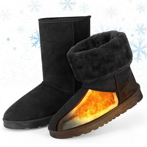 NPolar Women Ladies Snow Boots Waterproof Faux Suede Mid-Calf Boots Fur Warm Lining Shoes - 1 of 4
