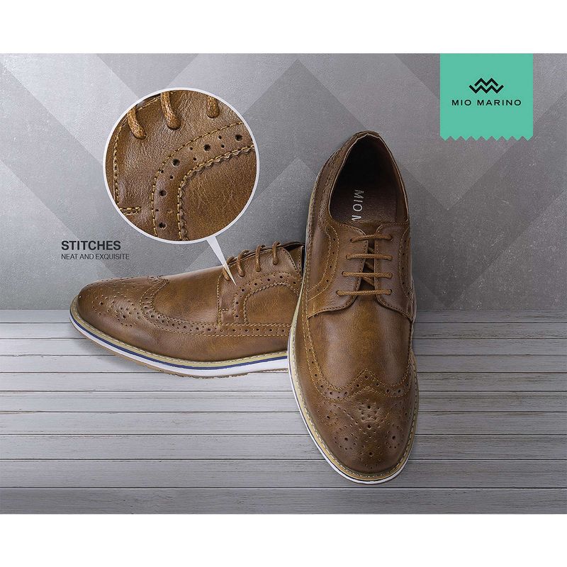 Mio Marino - Men's Ornate Wingtip Oxford Shoes, 3 of 7