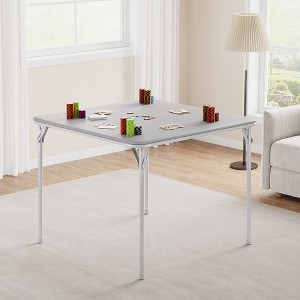 coucheta 37'' Portable Folding Upholstery Table with Collapsible Legs for 4 People, Multi-Functional Dining Table for Picnic, Party, Camping, Office - 1 of 4