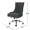Tufted Office Chair with Adjustable Height & Swivel Base, Armless Fabric Desk Chair with Plush Seat Cushion-Cuddlewood - 4 of 4
