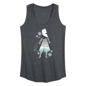 Women's - Frozen 2 - Elsa Hero Pose Graphic Racerback Tank - 1 of 4