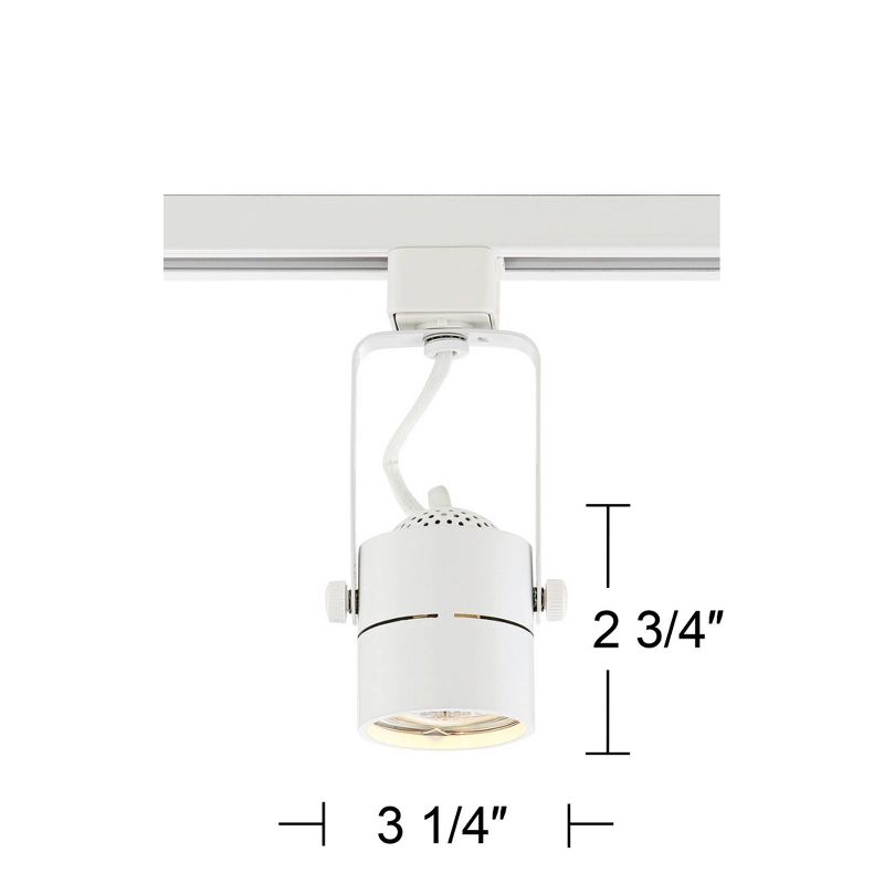 Pro Track 3-Head Ceiling Track Light Fixture Kit Floating Canopy Spot Light GU10 Dimmable White Modern Cylinder Kitchen Bathroom Dining 48" Wide, 4 of 6
