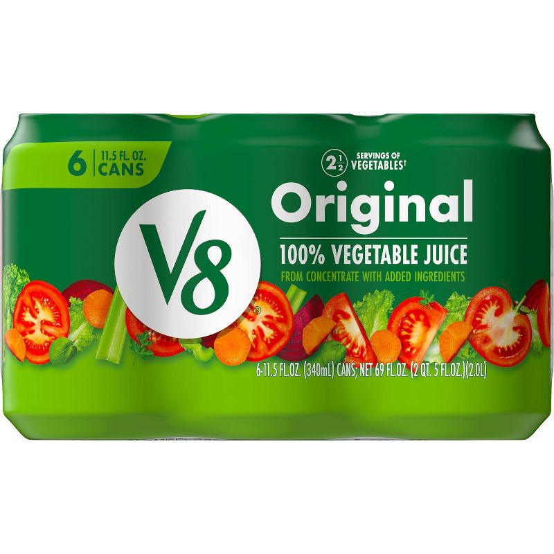 V8 Original 100% Vegetable Juice - 6pk/11.5 fl oz Cans, 3 of 8