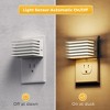 YANSUN 1W Plug-in Light-Controlled Night Light, Fence Design, Up and Down Lighting, White Shell, 3000K Warm Light - 3 of 4