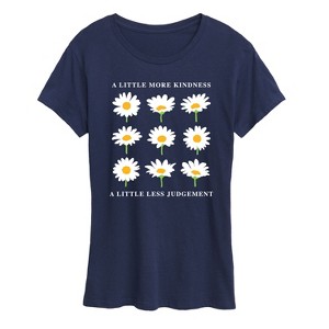 Women's - Instant Message - Daisies A Little More Kindness Short Sleeve Graphic T-Shirt - 1 of 4