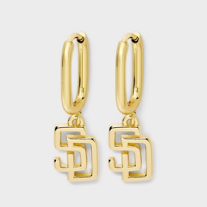 Bijoux Sport by Luv Aj MLB Gold Logo Huggie Earrings - 1 of 3
