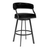 Armen Living Saturn Painted Finish Barstool Ford Black and Mineral 30 in Seat Height - 3 of 3