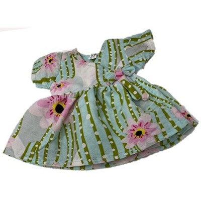 Doll Clothes Superstore Green Wrap Dress For Little Baby Dolls And Beanie Babies