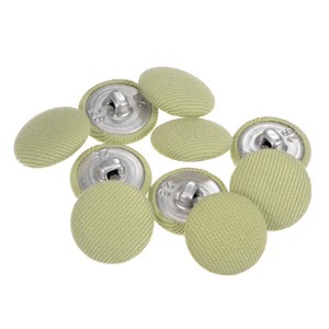 Unique Bargains Round Metal Sewing Cloth Covered Button 10 Pcs - 1 of 4