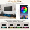 Sapphtopaz TV Stand for TVs Media Console with Drawers Storage Cabinet with Glass Doors and Shelf, TV Stands for Living Room - 2 of 4