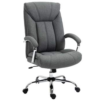Vinsetto High Back Home Office Chair, Computer Desk Chair with Lumbar Back Support and Adjustable Height, gray