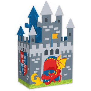 Big Dot of Happiness Calling All Knights and Dragons - Medieval Party or Birthday Party Favor Gift Boxes - Castle Boxes - Set of 12 - 1 of 4