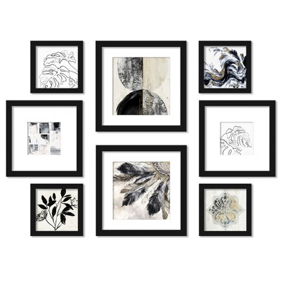 (set Of 8) Americanflat Marble Forest Framed Gallery Wall Art Set : Target