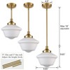 Claxy Schoolhouse Glass Pendant Light Fixture for Kitchen Island - 4 of 4