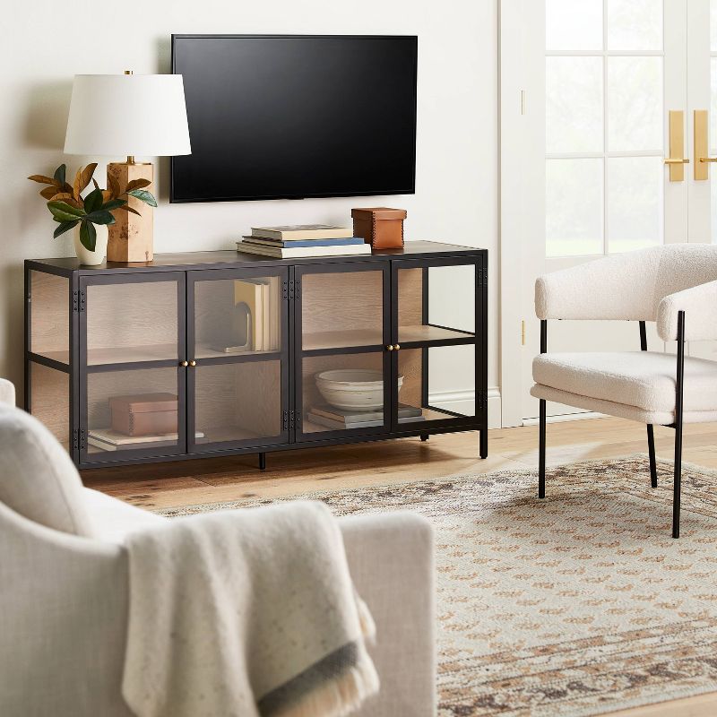 Crystal Cove Glass TV Stand for TVs up to 59&#34; - Threshold&#8482; designed with Studio McGee, 3 of 12