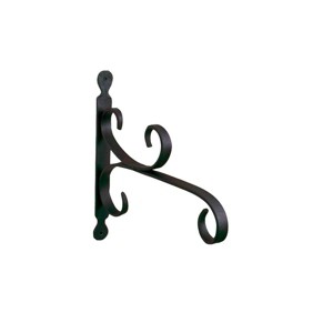 10" x 12" Steel All Purpose Traditional Style Bracket Black - ACHLA Designs: Includes Hanging Hardware, Scrollwork Design - 1 of 4