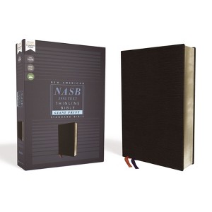 Nasb, Thinline Bible, Giant Print, Bonded Leather, Black, Red Letter Edition, 1995 Text, Comfort Print - Large Print by  Zondervan (Leather Bound) - 1 of 1