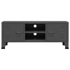 vidaXL Industrial TV Stand Anthracite 41.3 in.x13.8 in.x16.5 in. Metal - 3 of 4