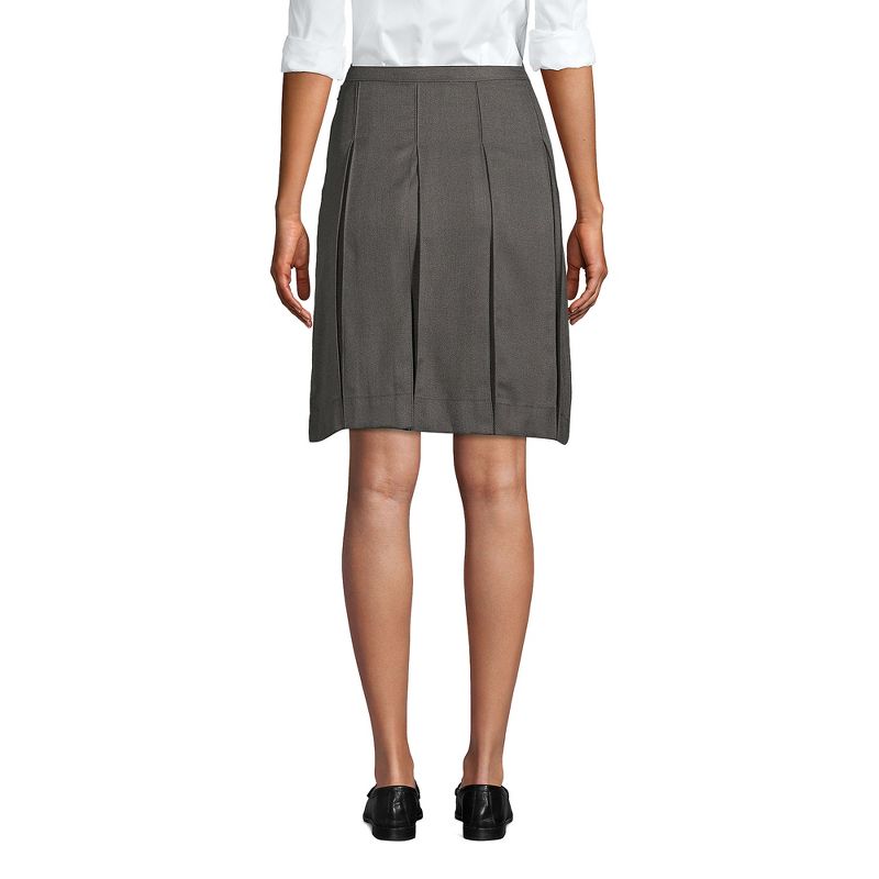 Lands' End Lands' End School Uniform Women's Solid Box Pleat Skirt Above Knee, 2 of 5