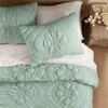 ChicFurnit Bedding Set Romantic Floral Comforter Set with Puffy Texture for Cozy Bedroom Vibes, Green, 13.78"*17.72"*6.69" - 3 of 4