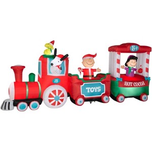 Airblown-Peanuts Christmas Train-LG Scene-Peanuts - 1 of 4