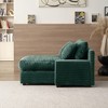 48.8" Modern Luxury Corduroy Daybed Sleeper Sofa with Solid Wood Frame and Removable Cushions - 4 of 4