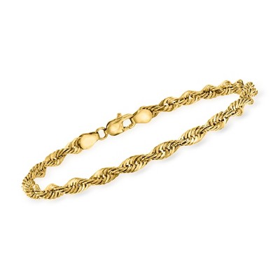 Ross-Simons 4mm 14kt Yellow Gold Rope-Chain Bracelet