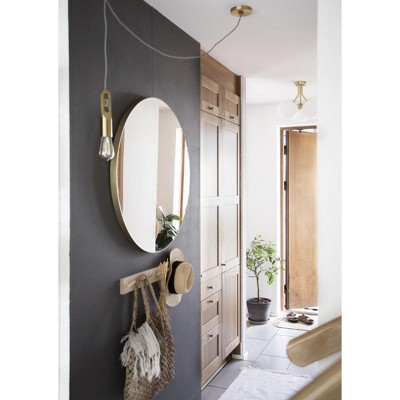 Ainsley 3-Light Aged Brass Semi-Flush Mount with White Glass Shade