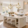 DORESshop 6-Light Gold Industrial Farmhouse Chandelier, Metal Pendant Light Fixture for Dining Room, Kitchen Island, Foyer - 4 of 4