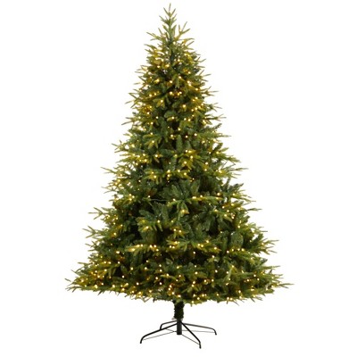 Nearly Natural 8’ Colorado Mountain Fir “Natural Look” Prelit LED Artificial Christmas Tree