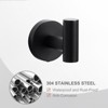 WOWOW Stainless Steel J-Hook Robe/Towel Hook in Brushed Nickel (2 Pack) - 3 of 4