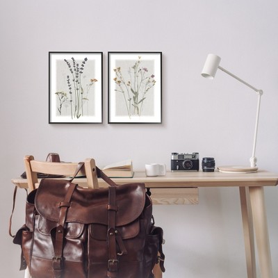 Delicate Wildflower Herb Sprigs Lavender Nature Botanicals 2-Piece Canvas Set