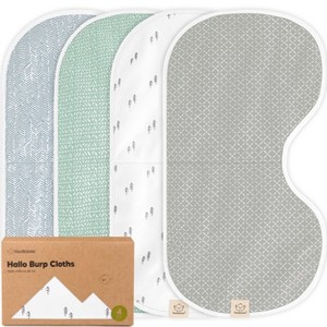 KeaBabies 4pk Hallo Baby Burp Cloths, Organic Cotton Burp Cloth for Girls, Boys, Soft & Absorbent Burping Cloths - 1 of 4