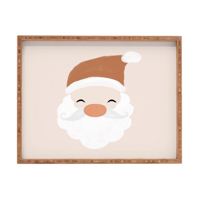 Orara Studio Santa Claus Painting Rectangular Tray -Deny Designs